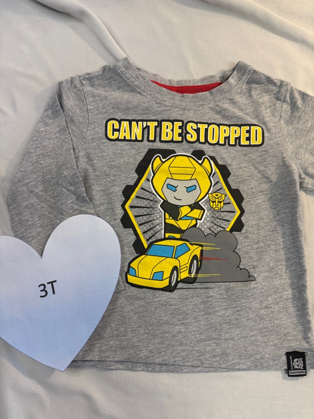 Transformers - Grey Long Sleeve Shirt with Red Trim